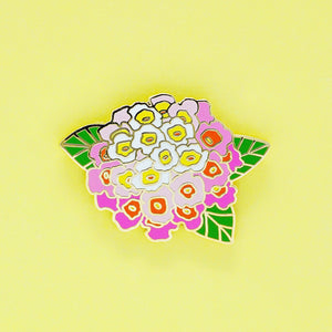 Lantana enamel pin