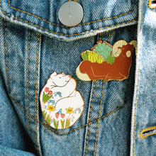 Load image into Gallery viewer, Cactus bighorn sheep enamel pin