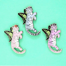 Load image into Gallery viewer, Pastel butterfly tiger enamel pin
