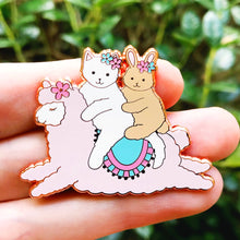 Load image into Gallery viewer, Alpaca ride enamel pin