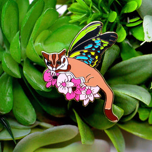 Sugar glider enamel pin