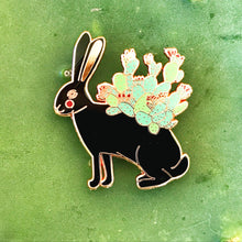 Load image into Gallery viewer, Cactus hare enamel pin