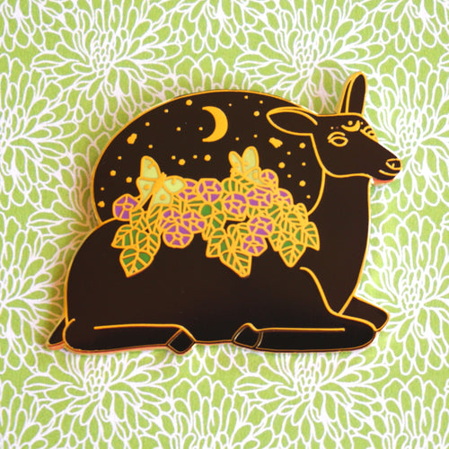 Luna deer enamel pin
