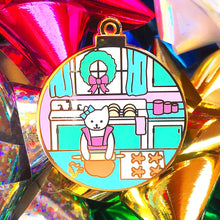 Load image into Gallery viewer, Gingerbread baker cat enamel pin